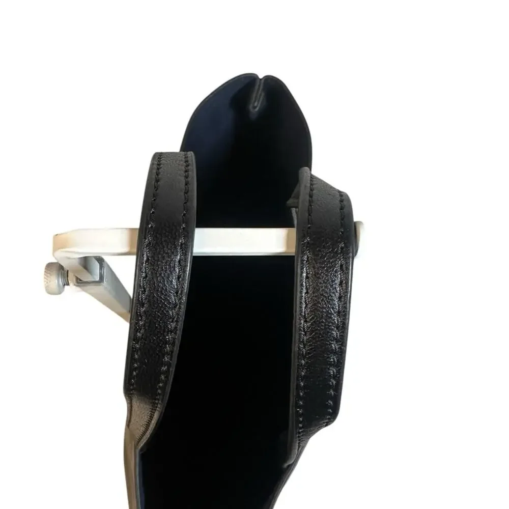 Tory Burch Black Leather Tote Bag with Gold Star Accents
